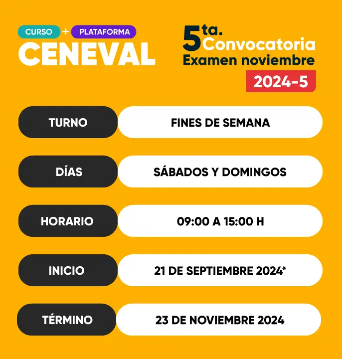 ceneval fines de semana