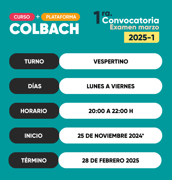 curso colbach vespertino 