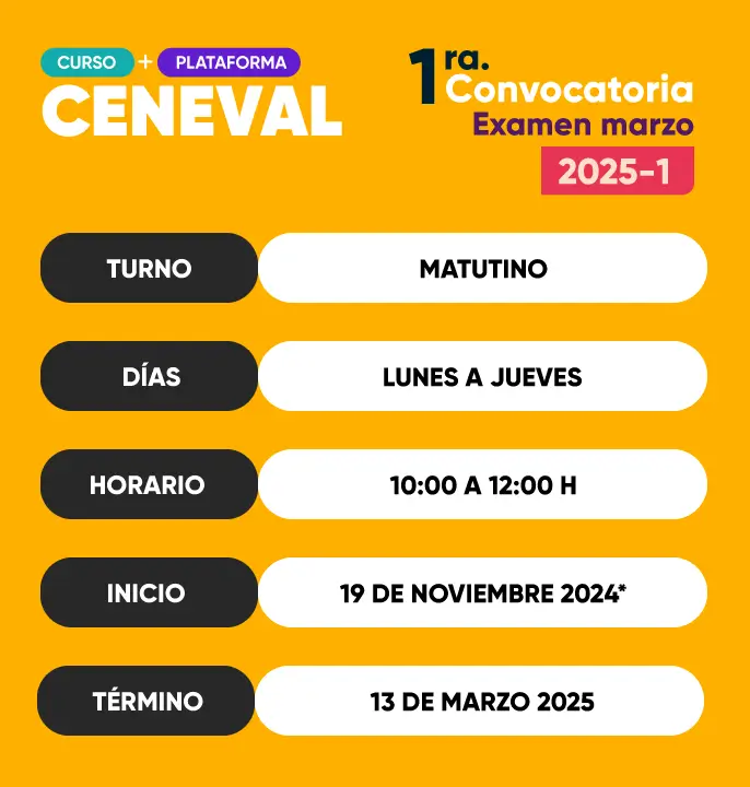 curso ceneval matutino